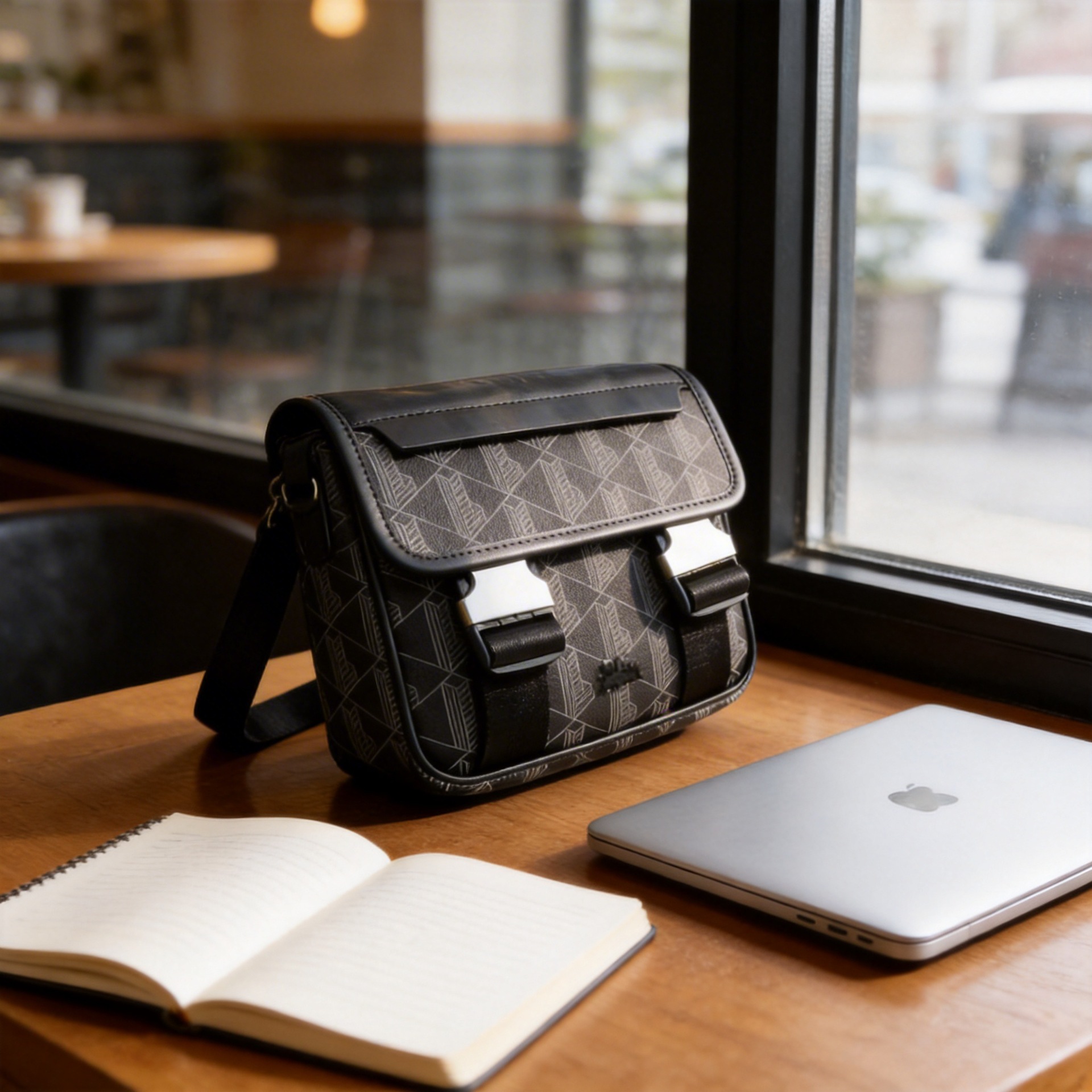Cross-Border New Retro Printed Messenger Bag for Men, Casual Trendy Handbag, Fashionable Mobile Phone Storage Shoulder Bag