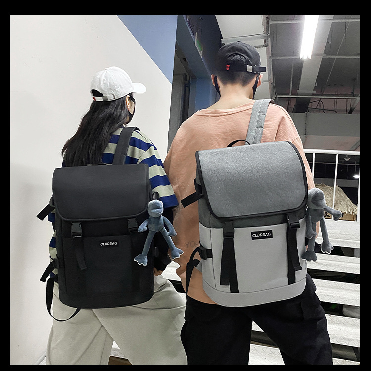 Backpack Korean Fashion Rucksack College Student School Bag Trend Travel Bag Computer Bag display picture 3