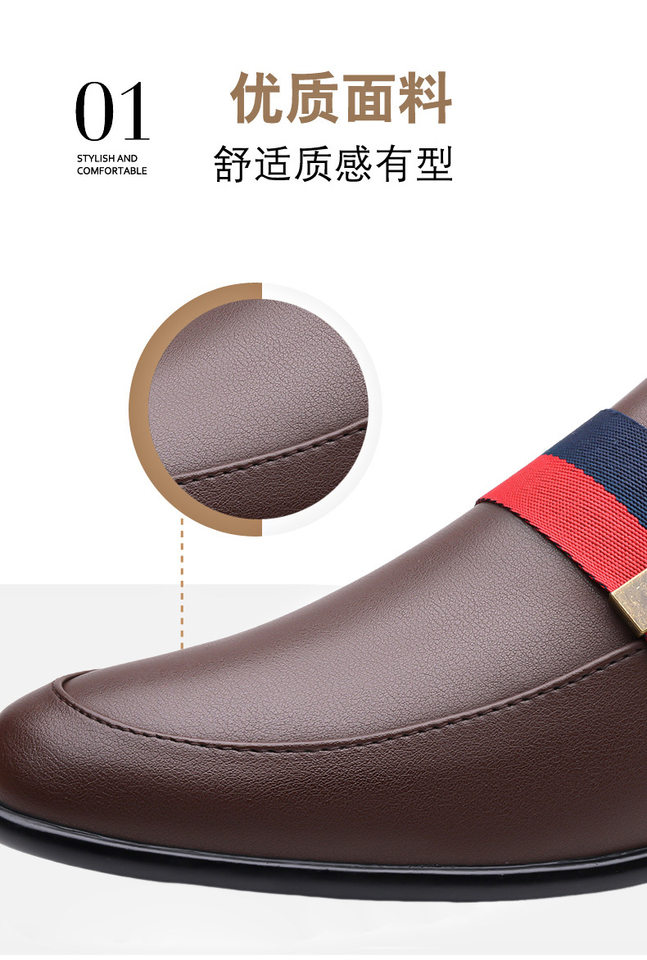 Giày lười nam da thật kiểu moccasin, mũi phẳng, đế bệt, thoáng khí — nâu, đen chi tiết 8