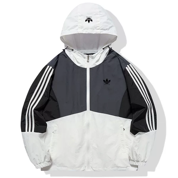 2025 Spring New Three-Stripe Hooded Sportswear Unisex Loose Casual Clover Jacket Men's Coat