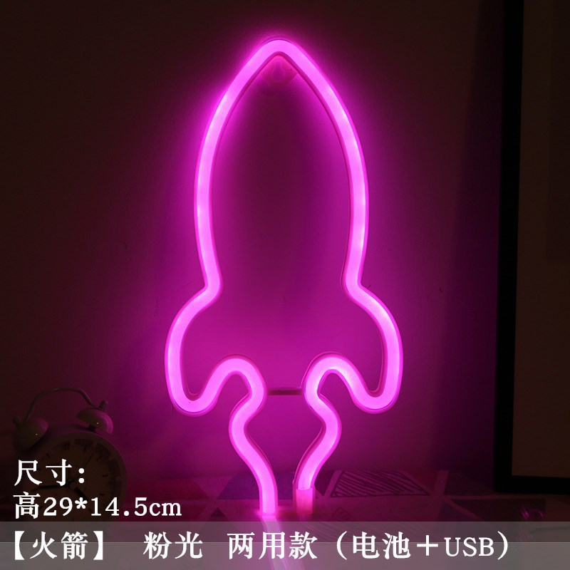 Lámpara de neón LED modelada luz nocturna dormitorio rojo en línea pared decoración lámpara de fiesta de cumpleaños atmósfera lámpara de color