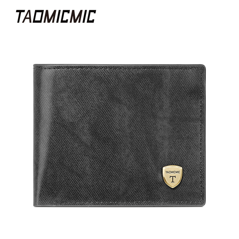 クロスボーダービジネススタイルメンズ財布レトロな質感の金属ラベル装飾ショートウォレット在庫卸売|undefined