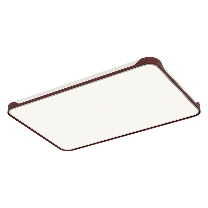 Sala de estar lámpara de techo ultra delgada simple estilo medieval color nuez dormitorio principal protección de ojos lámparas Zhongshan toda la casa 703L