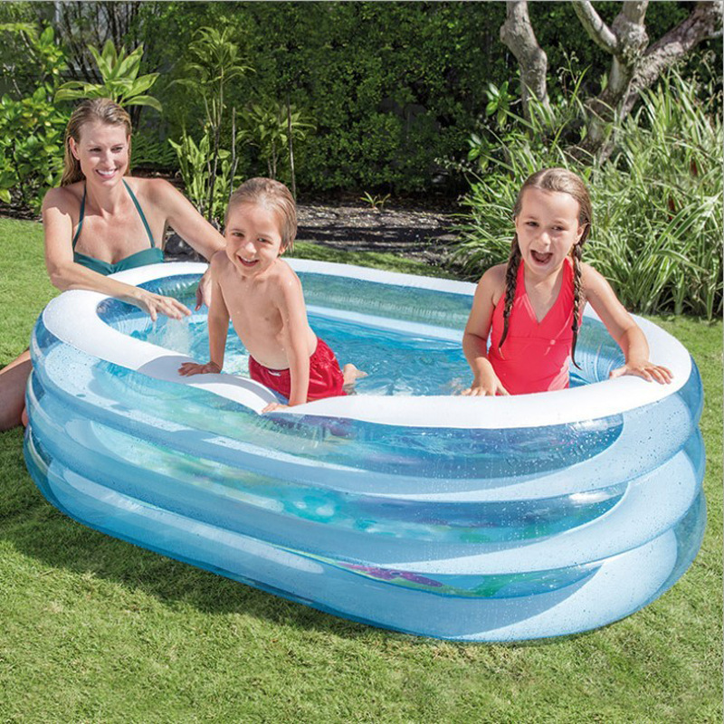 Intex57482 Oval Pool Kidsren's Inflatable Swimming Pool Paddling Pool Ocean Ball Pool Family Interactive Pool