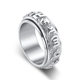 Six-character mantras rotating titanium steel men's ring personality niche stainless steel jewelry wholesale do not fade rotating retro