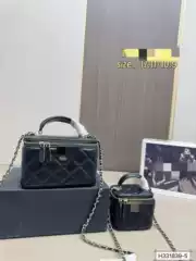 Classic Gold Logo Quilted Leather Box Bag Versatile Fashion Shoulder Crossbody Handbag Tote Bag for Women Elegant Mature Ladies