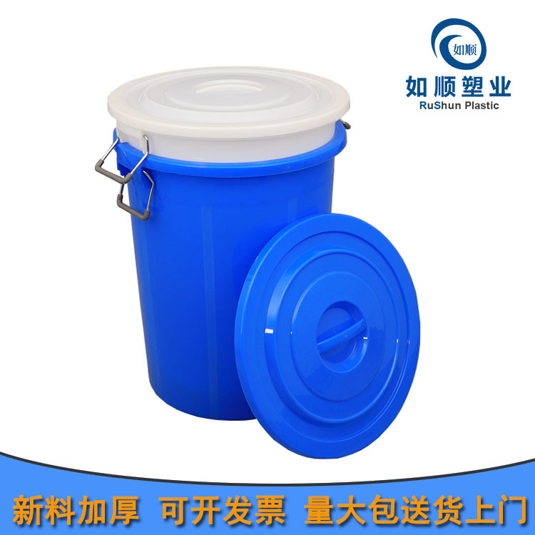 聚乙烯新料垃圾桶 圆形铁饼手提式100升桶 江苏厂家