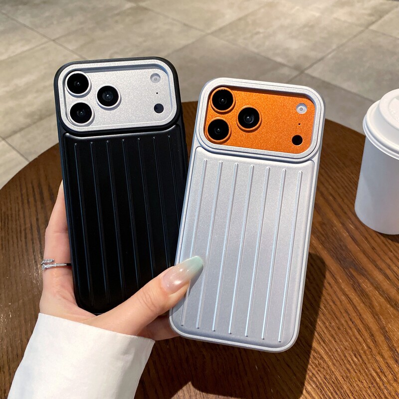 Simple Solid Color Design Suitable for Apple 17 Pro Max Phone Case, Striped Suitcase, iPhone 16 Pro Niche Style Simple Solid Color Design Suitable for Apple 17 Pro Max Phone Case, Striped Suitcase, iPhone 16 Pro Niche Style
