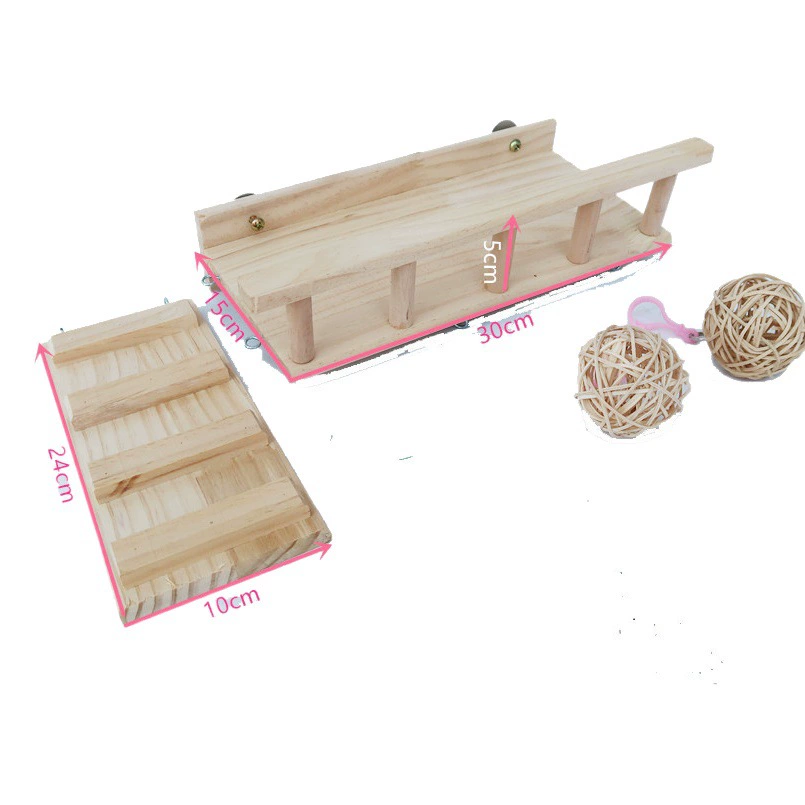 Клетка для хомяка подвесная деревянная платформа Тоторо белка морская свинка кролик попугай забор трамплин Лестница Качели игрушечный костюм