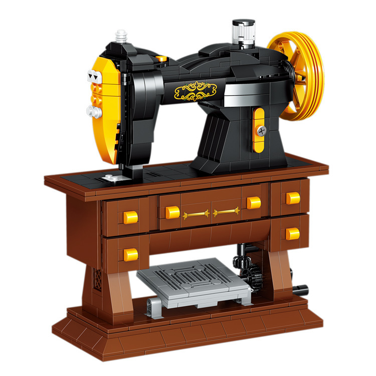 Zhe Gao MINI 00936 bloques de construcción máquina de coser estilo retro niños ensamblados bloques de construcción modelo de juguete entrega de una sola pieza