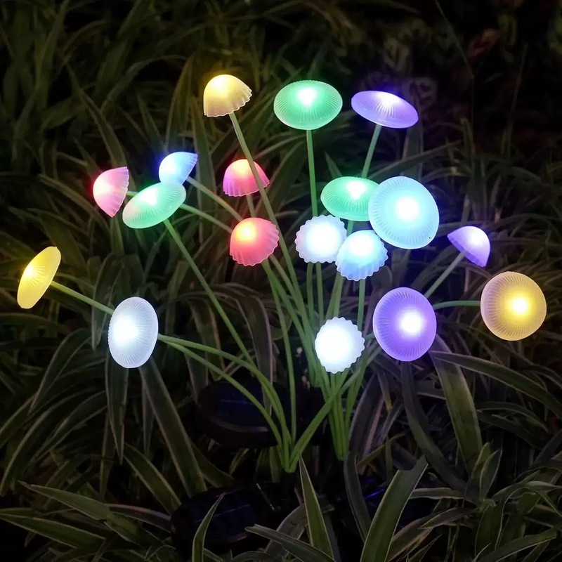 太陽エネルギーled水母灯灯屋外照明防水雰囲気灯キノコ灯芝生灯装飾灯感応灯|undefined