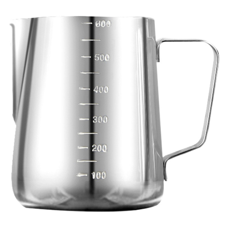 Jarra Espumadora de Leche para Latte Art 600ml de Acero Inoxidable 304 con Escala