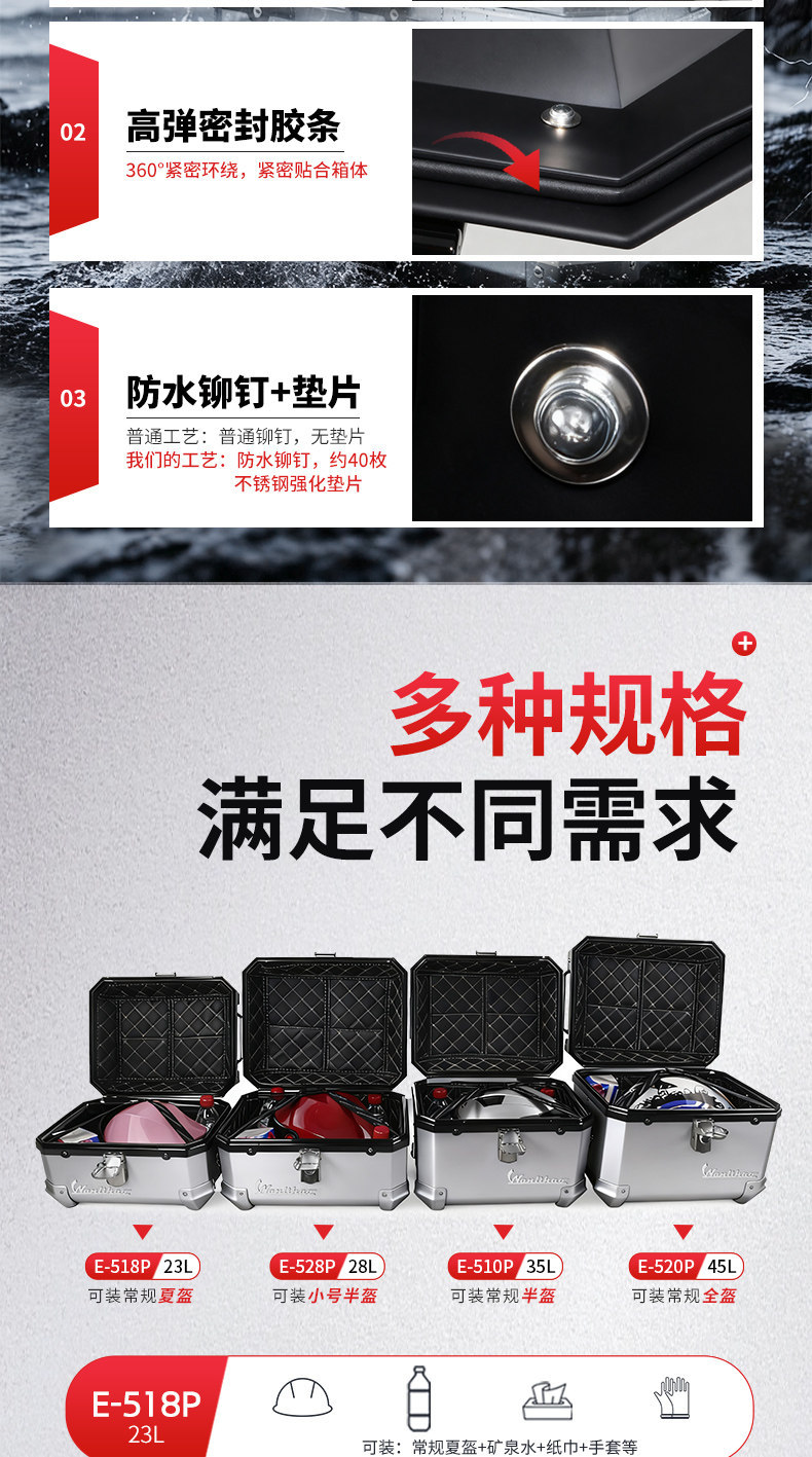 Wanlihao is suitable for the No.9 M5 100 electric vehicle tail box password lock, rear tail box, motorcycle trunk, large capacity