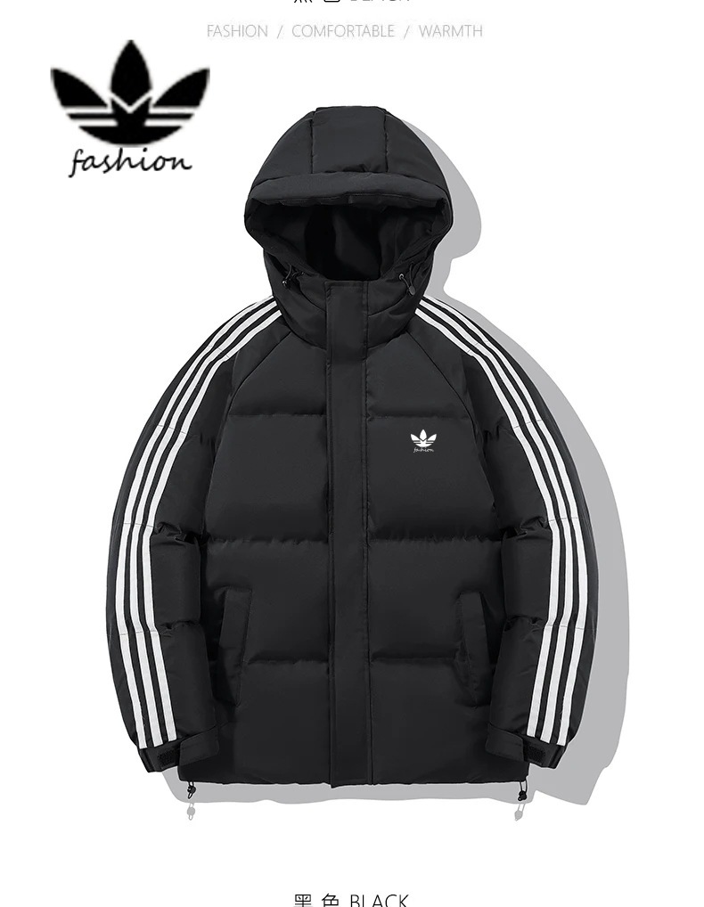 Ropa de hombre transfronteriza 2024 invierno clásico de algodón de tres barras hombre pareja deportiva pan al aire libre chaqueta de algodón chaqueta mujer