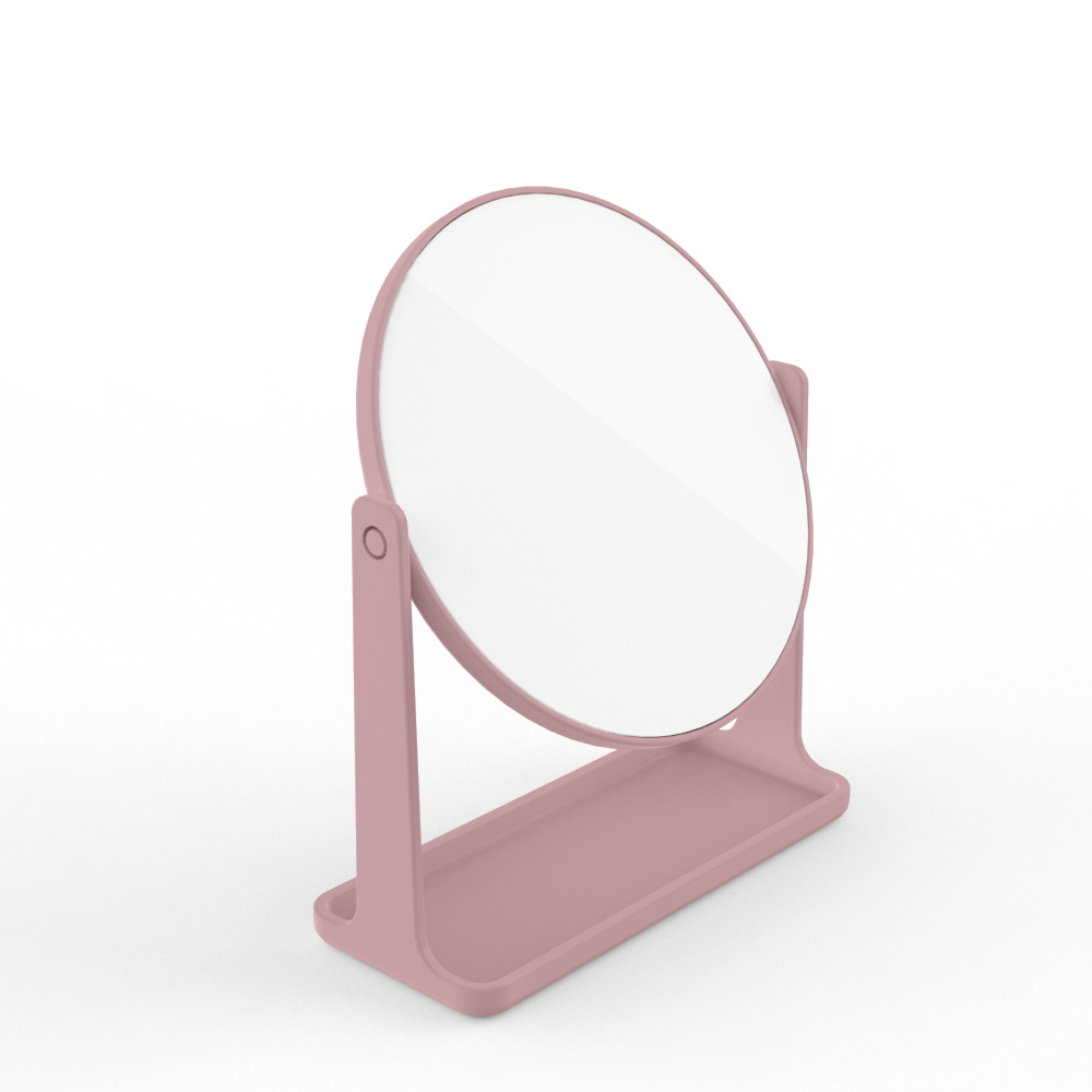 Espejo de maquillaje espejo de escritorio vestidor hogar dormitorio nórdico giratorio simple redondo de un solo lado espejo