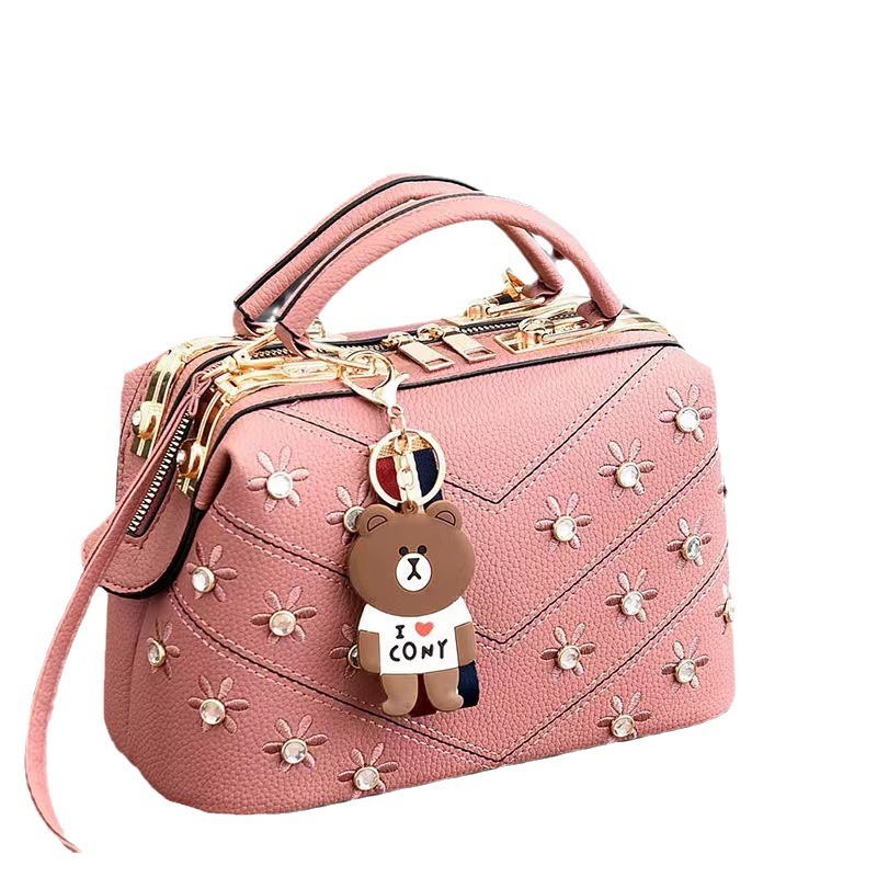 Bolsa de hombro lisa de estilo de moda de mujeres bolsas de comercio exterior de mujeres 2025 nuevo bolso de mano texturas coreanas