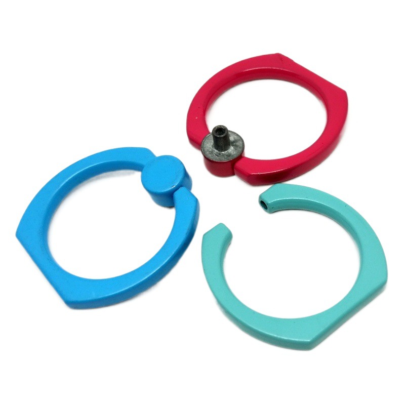 亜鉛合金の小頭の指のリングはpvcの圧力の怠惰な人のiring携帯の箱の指のリングの支柱の金属の部品の現物を掛けます。