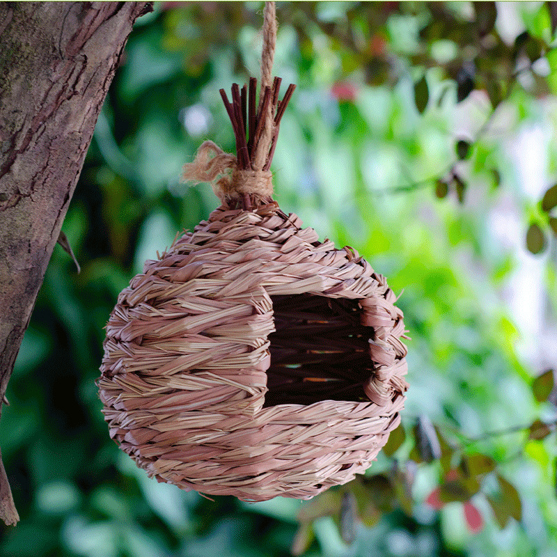 Nuevo nido de loro de paja de jardín transfronterizo grande duradero tejido a mano hierba de hibisco Nido de Pájaro al por mayor