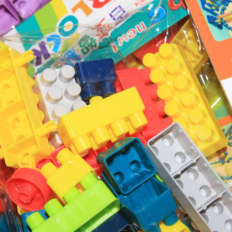 Kinder-Spielzeug Beutel Bausteine DIY pädagogische große Partikel Montageblöcke Aufklärung Vorschulbildung Montage 2-Yuan-Laden Großhandel