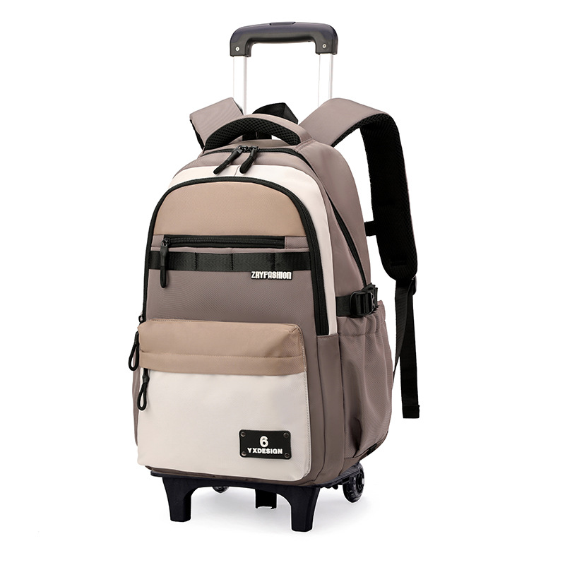 Mochila escolar natural de barra de arrastre de pescado de gran capacidad para estudiantes de secundaria