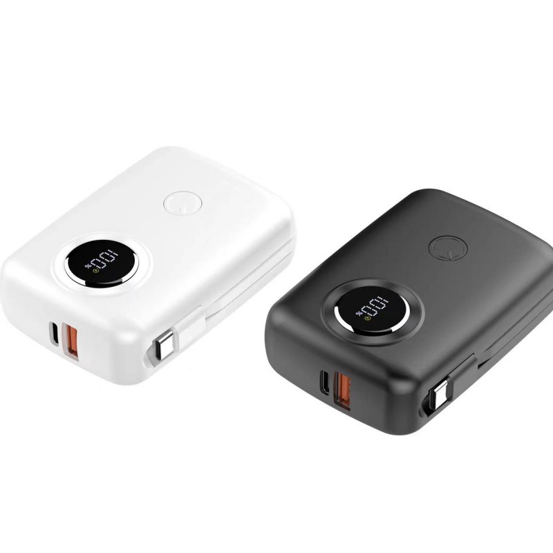 Portable Power Bank With Built-in Cable Fast Charging 10000mah_voghion.com