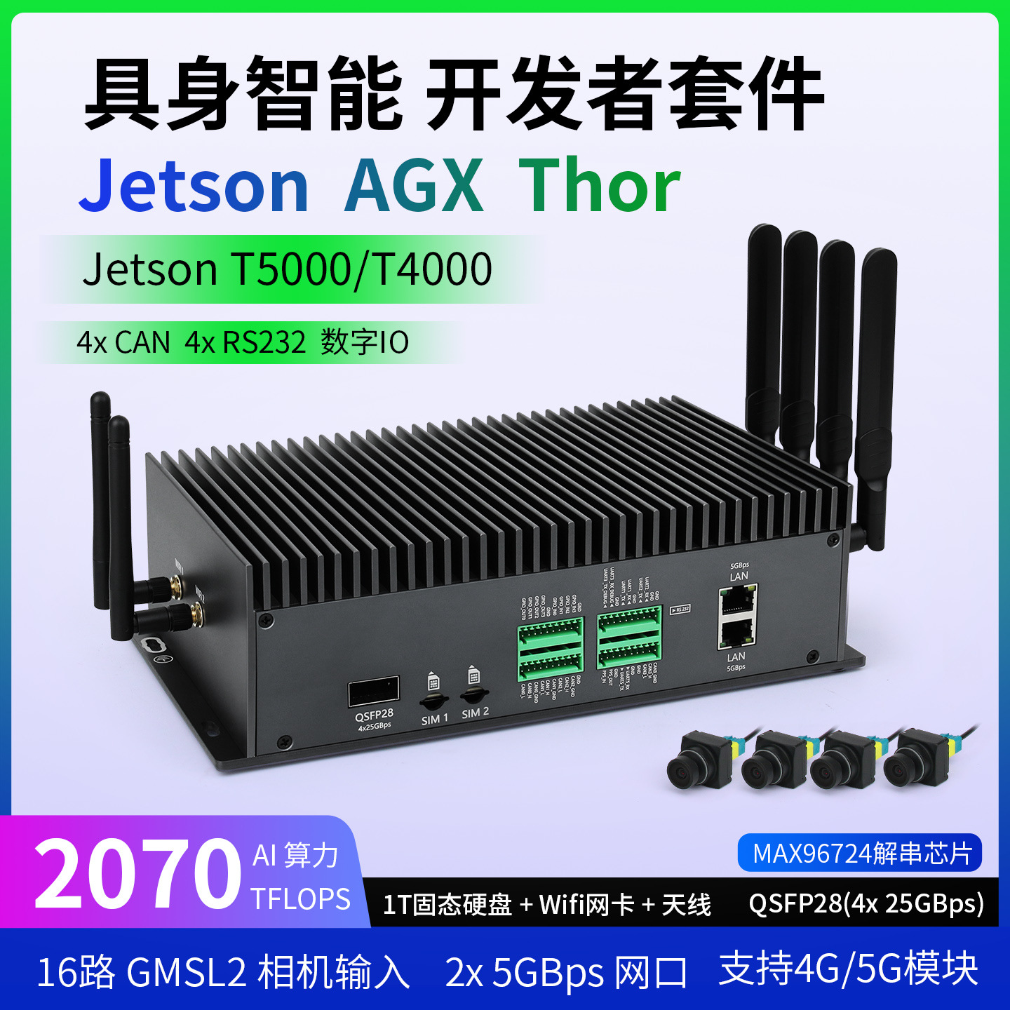 Jetson AGX Thor embodied AI development kit humanoid robot industrial vision GMSL2