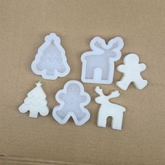 クリスマスシリーズヘラジカクリスマスゴム金型diyアロマキャンドル石膏ケーキ車飾りシリコンつまみ金型