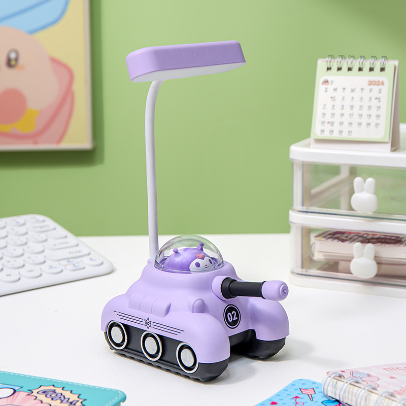 MU353-2 탱크 소형 테이블 램프 보라색