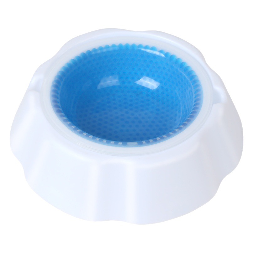 Amazon verano caliente perro congelado tazón de refrigeración verano Pet Bowl gel perlas fresco gato tazón de fuente de comida perro cuenca comercio exterior