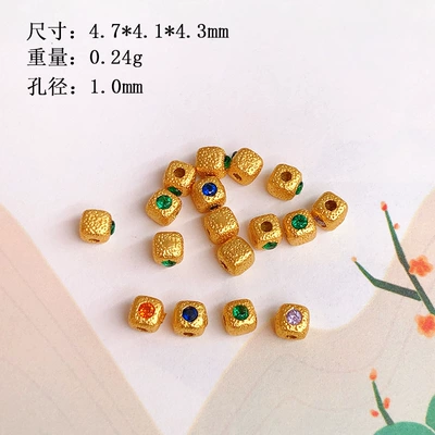 Semi-finished Products, Zərgərlik ara hissələri - square-spacer-beads-orange