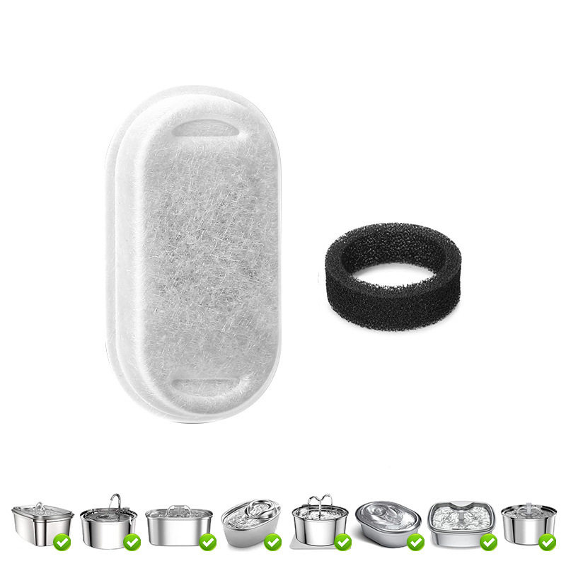 Filtro para mascotas, filtro para gatos, filtro de cabello, filtro de algodón, carbón activado, adaptación múltiple