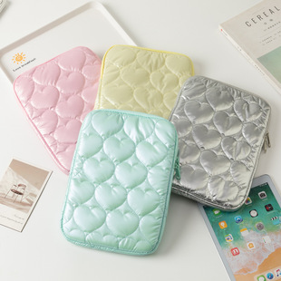 South Korea Sweet Macaron 15 Inch Computer Bag 11iPad Protective Case Ins Style Love Flat Cotton Multicolor
