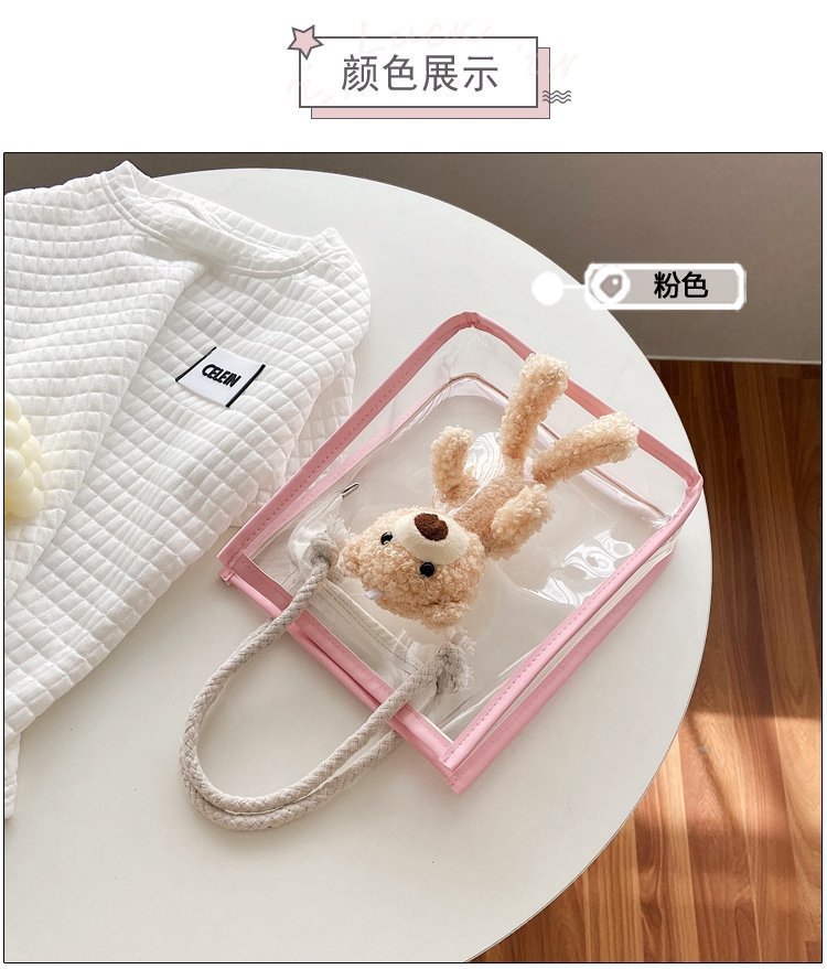 Children's Pvc Transparent Bear Bag Portable Bag display picture 4