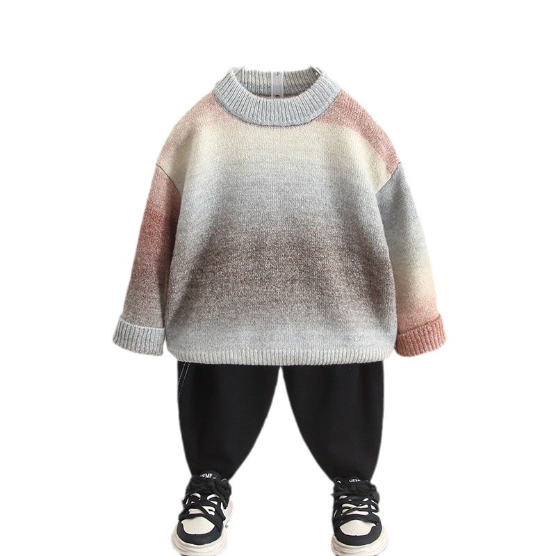 6452 Suéter de invierno para niños Suéter de punto casual para niños Calidez 2024 Otoño e invierno Nuevo estilo para niños Tops