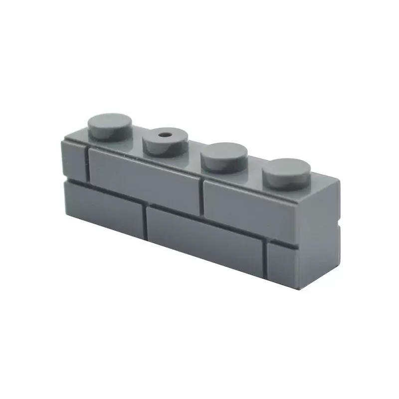 定制兼容乐高15533积木小颗粒1*4孔墙砖高砖格纹 moc城堡墙面围墙