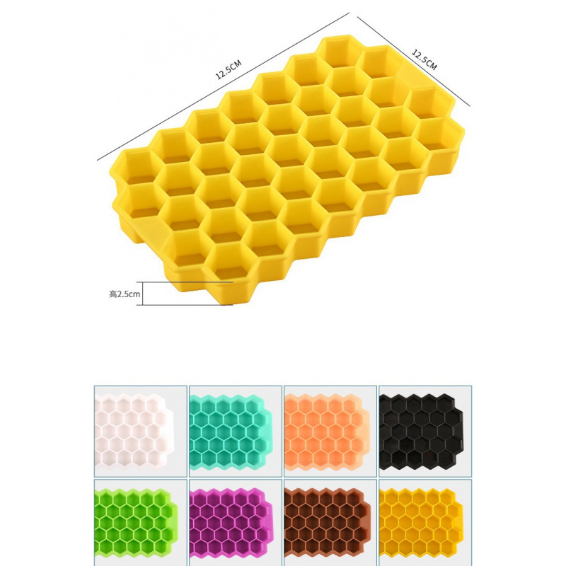 Cubetera con Tapa de Panal de Silicona con Congelación Rápida para Uso Doméstico