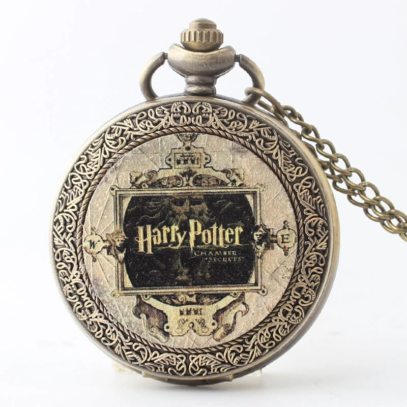 Patch Pocket Watch Large Quartz Bronze Student Hanging Chain Watch Pocket Watch Manufacturer Direct Sales Wholesale Magic Academy