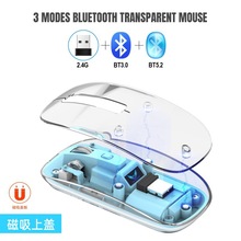 Transparent wireless Bluetooth mouse mute 鼠标跨境专供代发