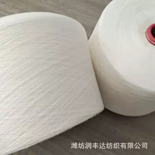漂白亚麻纱厂家在机生产涤亚麻色纺纱21支2308XJ质量优良纯亚麻纱