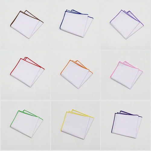 Men's suit pocket square solid color square scarf formal suit chest scarf silk scarf shirt handkerchief white chest scarf wholesale