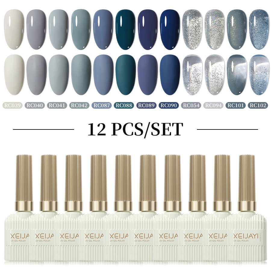 Xianjiayi 102 color nail polish glue new suit phototherapy glue popular online 12 color suit solid and lasting nail salon