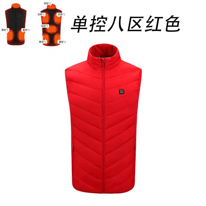 Transfronterizo nuevo Distrito 9 calefacción hombres y mujeres calefacción chaleco invierno cálido inteligente carga calefacción chaleco fábrica al por mayor
