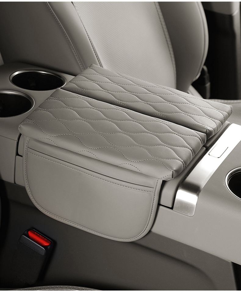 New Energy Vehicle Armrest Box Mat Double Door Special Leather Protective Cover Universal Car Armrest Box Booster Mat