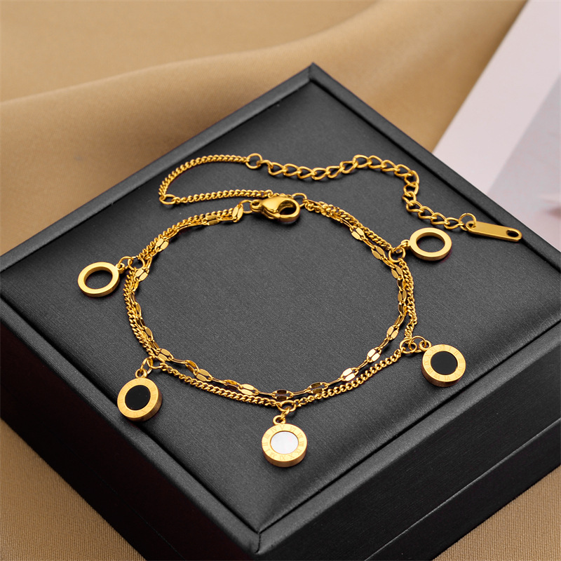 Corea del Sur Dongdaemun moda pulsera de acero de titanio nicho mujer diseño de acero inoxidable sensación de alta calidad joyas de pulsera transfronteriza universal