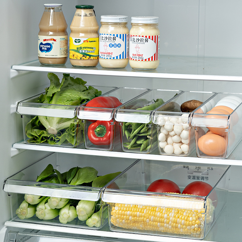 Caja de almacenamiento de refrigerador, cajón de huevos de cocina doméstica, caja de almacenamiento especial de plástico transparente para alimentos y frutas sellados image 2