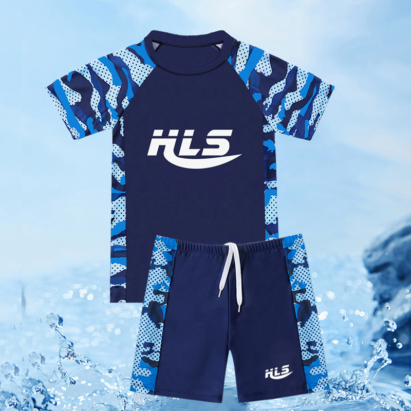 Troncos de natación para niños troncos de natación de secado rápido para niños Playa adolescentes troncos de natación profesionales entrenamiento medio y grandes niños Boxer shorts