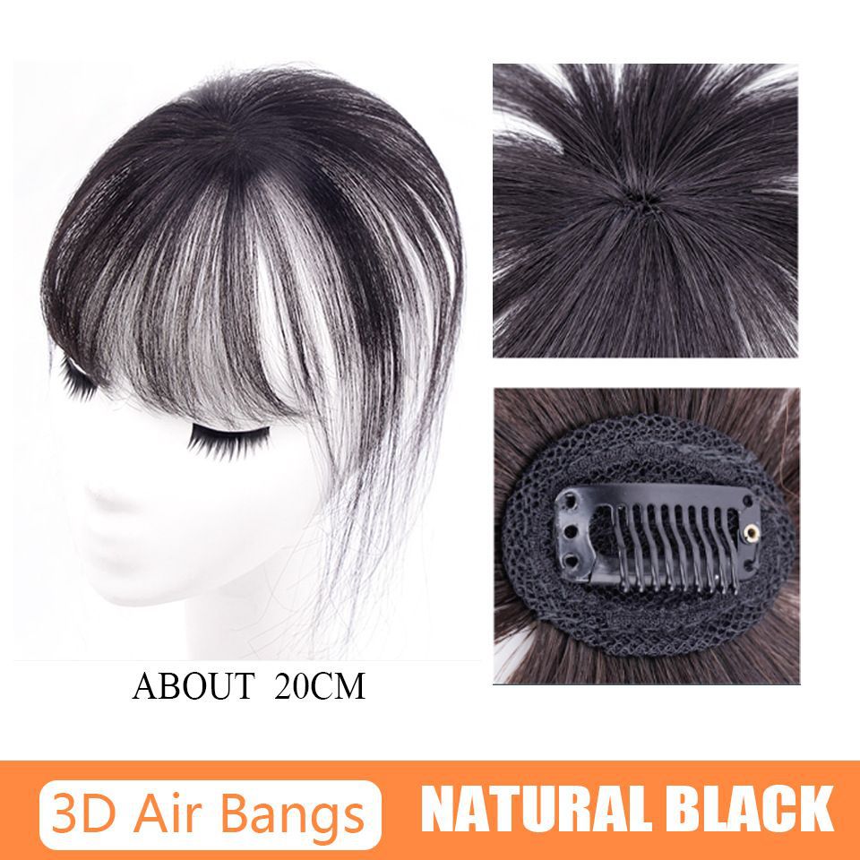 Peruca francesa franquicia frisa falsa mar simulación de cabello rojo aire 3D frisa natural frente peluca cara redonda falsa cortina de cabeza