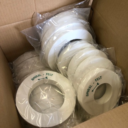 优质卷状羊毛轮进口材料 Spiral Felt Wheel