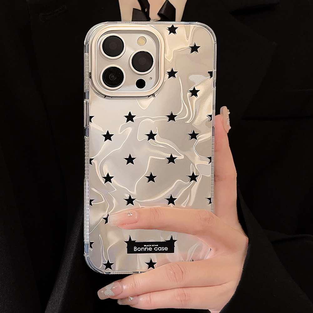 Ins dulce cool nicho estrellas para 14 Apple 15 Pro Max caso de teléfono iPhone 16 duro 12 láser minimalista