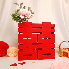 結婚の立体喜字の置物の新しい部屋の寝室の客間の結婚式の装飾の結婚の部屋は大きいです。